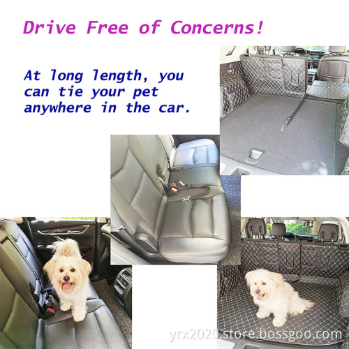 Car Seatbelt Dog Leash Black